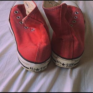 Red Converse W/Out Laces!
